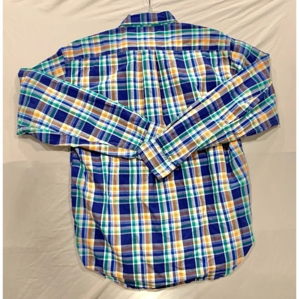 Ralph Lauren Boys XL‎ 20 Button Down Shirt Multicolor Plaid Long Sleeve Cotton